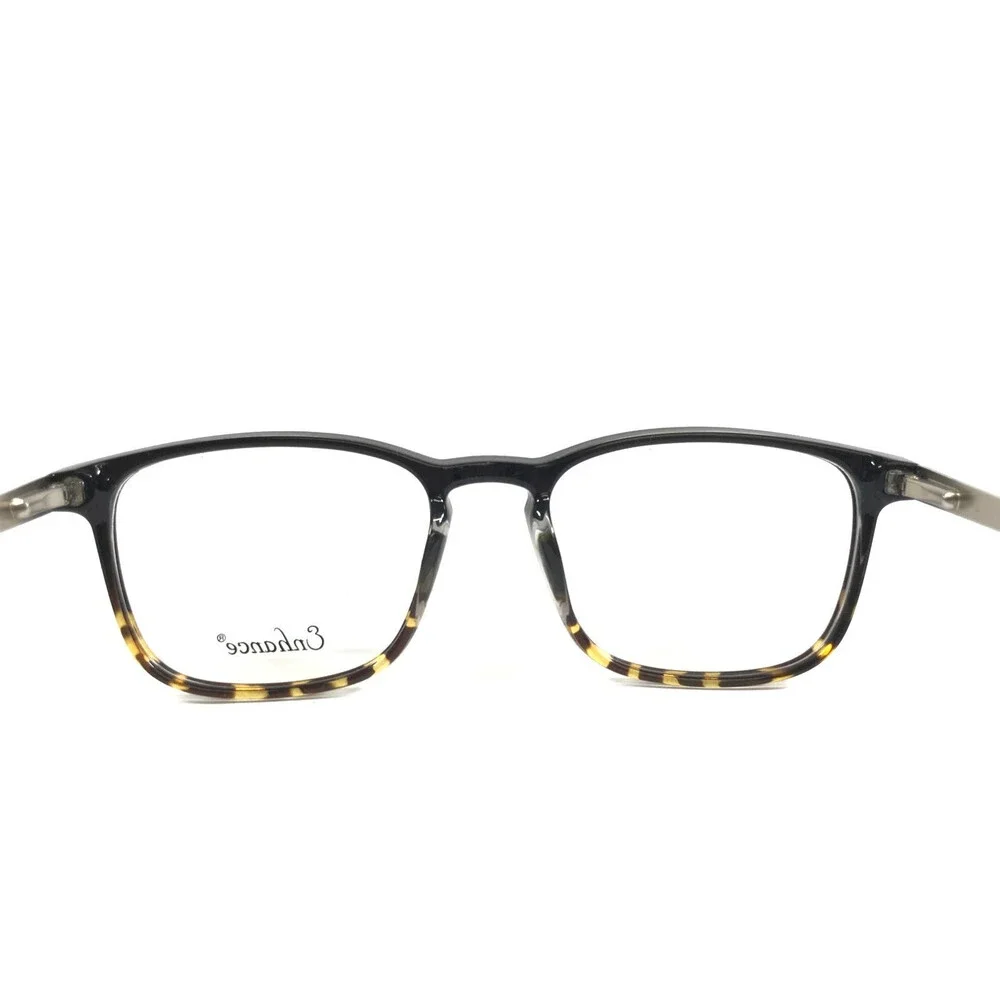 Enhance Eyeglasses Frame 4246 BLK TORT FADE Black Tortoise Fade Square 51-19-145